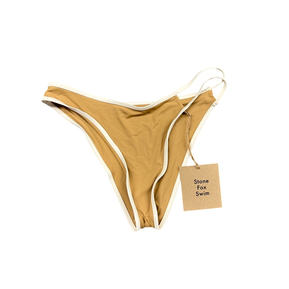 Stone Fox Swim x Free People Echo Bottom Tannin High Cut Bikini Medium NEW - Picture 2 of 4